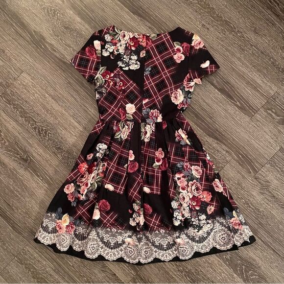 ModCloth floral plaid printed lace dress - Picture 10 of 10